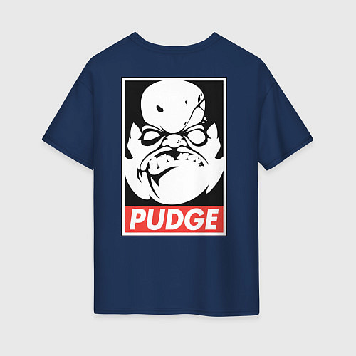 Женская футболка оверсайз Pudge Dota Пудж / Тёмно-синий – фото 2