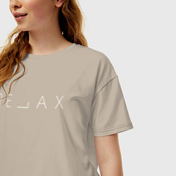 Футболка оверсайз женская RELAX, цвет: миндальный — фото 2