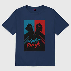 Футболка оверсайз женская Daft Punk, цвет: тёмно-синий