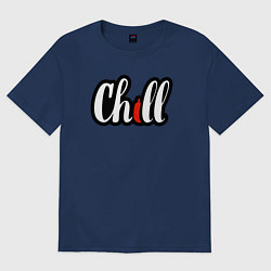 Футболка оверсайз женская CHILL, цвет: тёмно-синий