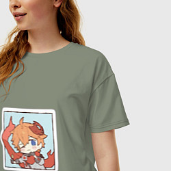 Футболка оверсайз женская Тарталья, цвет: авокадо — фото 2