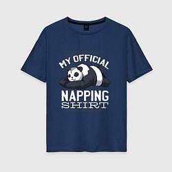 Футболка оверсайз женская My Official Napping Shirt, цвет: тёмно-синий