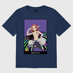 Футболка оверсайз женская Глоксиния, цвет: тёмно-синий