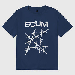 Футболка оверсайз женская SCUM, цвет: тёмно-синий