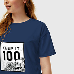 Футболка оверсайз женская Keep it 100, цвет: тёмно-синий — фото 2