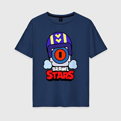 Футболка оверсайз женская STU СТУ Brawl Stars, цвет: тёмно-синий
