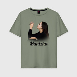 Футболка оверсайз женская Манижа Manizha, цвет: авокадо