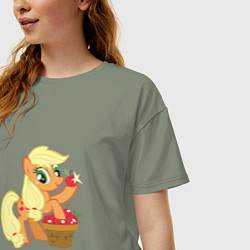 Футболка оверсайз женская Applejack, цвет: авокадо — фото 2
