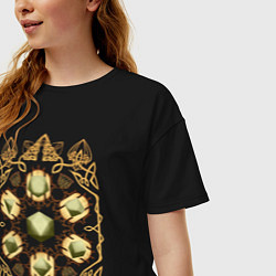 Футболка оверсайз женская DnD Dices: Celtic Motifs, цвет: черный — фото 2