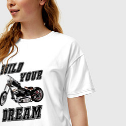 Футболка оверсайз женская Build Your Dream, цвет: белый — фото 2