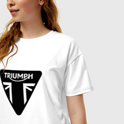 Футболка оверсайз женская Triumph Мото Лого Z, цвет: белый — фото 2
