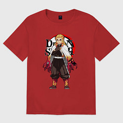 Футболка оверсайз женская РЕНГОКУ RENGOKU KNY, цвет: красный