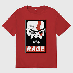 Футболка оверсайз женская RAGE GOW, цвет: красный