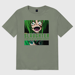 Футболка оверсайз женская Slaughter, цвет: авокадо