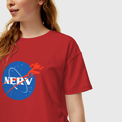 Футболка оверсайз женская Nerv, цвет: красный — фото 2