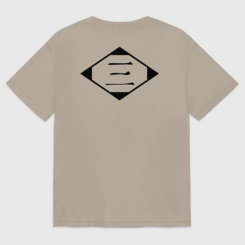 Женская футболка оверсайз ФОРМА ГОТЕЙ 13, НОМЕР НА СПИНЕ / Миндальный – фото 2