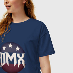 Футболка оверсайз женская DMX USA, цвет: тёмно-синий — фото 2