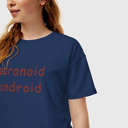 Футболка оверсайз женская Paranoid Android Radiohead, цвет: тёмно-синий — фото 2