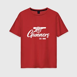 Футболка оверсайз женская Gunners Arsenal, цвет: красный