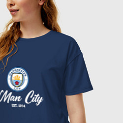 Футболка оверсайз женская MAN CITY EST 1894, цвет: тёмно-синий — фото 2