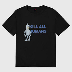 Футболка оверсайз женская Бендер Родригес, цвет: черный