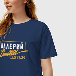 Футболка оверсайз женская Валерий Limited Edition, цвет: тёмно-синий — фото 2