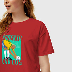Футболка оверсайз женская Roberto Carlos, цвет: красный — фото 2