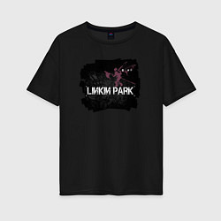 Футболка оверсайз женская Linkin Park LP 202122, цвет: черный