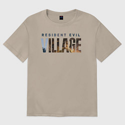 Футболка оверсайз женская Resident Evil 8 Village Logo, цвет: миндальный