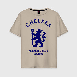 Футболка оверсайз женская Chelsea Est. 1905, цвет: миндальный