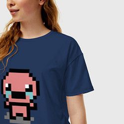 Футболка оверсайз женская Pixel isaac, цвет: тёмно-синий — фото 2