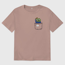 Футболка оверсайз женская Pepe simp, цвет: пыльно-розовый