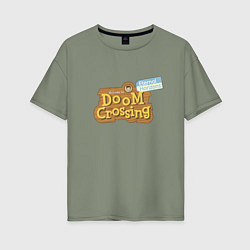 Футболка оверсайз женская Doom crossing, цвет: авокадо