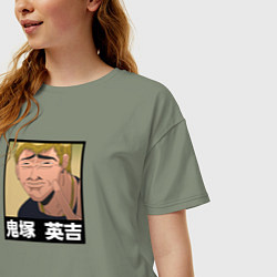 Футболка оверсайз женская Onizuka face, цвет: авокадо — фото 2