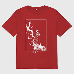 Футболка оверсайз женская Черный Аста Чёрный клевер, цвет: красный