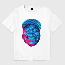 Футболка оверсайз женская DaBaby Rainbow, цвет: белый