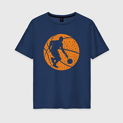 Футболка оверсайз женская Basket - My Game, цвет: тёмно-синий