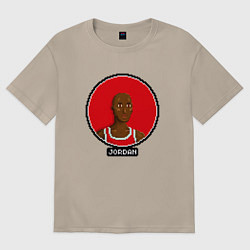 Футболка оверсайз женская Retro Jordan, цвет: миндальный