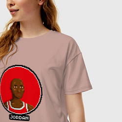 Футболка оверсайз женская Retro Jordan, цвет: пыльно-розовый — фото 2