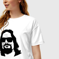 Футболка оверсайз женская Большой Лебовски Big Lebowski, цвет: белый — фото 2