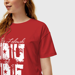 Футболка оверсайз женская Dude, цвет: красный — фото 2