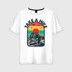 Футболка оверсайз женская Take A Hike, цвет: белый