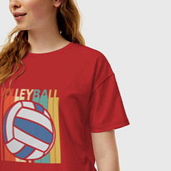 Футболка оверсайз женская True Volleyball, цвет: красный — фото 2