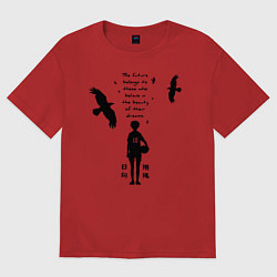 Футболка оверсайз женская Будущее принадлежит тем кто верит в свои мечты Шоё, цвет: красный