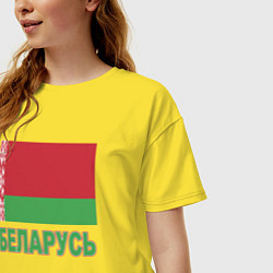 Футболка оверсайз женская Беларусь, цвет: желтый — фото 2