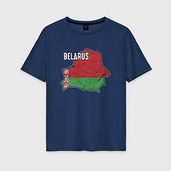 Женская футболка оверсайз Belarus Map