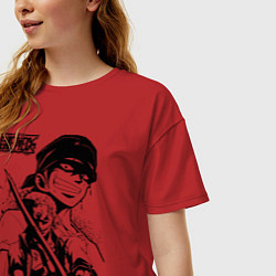 Футболка оверсайз женская Ророноа Зоро One Piece, цвет: красный — фото 2