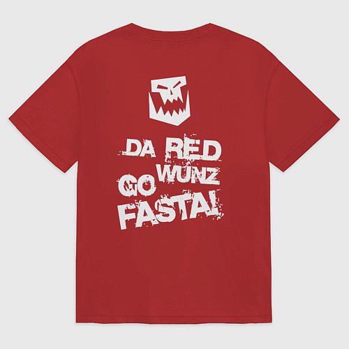 Женская футболка оверсайз Только красное ездит быстро / Красный – фото 2