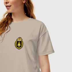 Футболка оверсайз женская Тихоокеанский флот ВМФ России, цвет: миндальный — фото 2