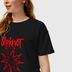 Футболка оверсайз женская Slipknot Slip Goats Art, цвет: черный — фото 2